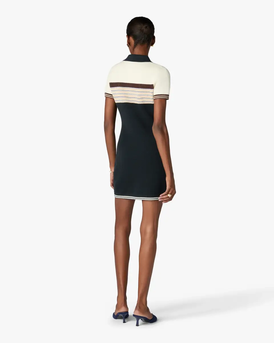 Casablanca Café Culture Wool Stripe Polo Mini Dress | Thumbnail 3 Casablanca Café Culture Wool Stripe Polo Mini Dress | Thumbnail 3