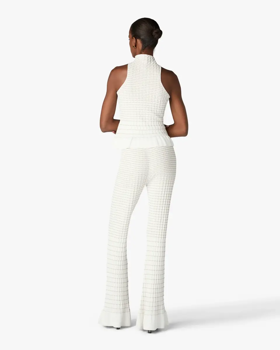 Casablanca White Pleated Mosaic Pants | Thumbnail 3 Casablanca White Pleated Mosaic Pants | Thumbnail 3