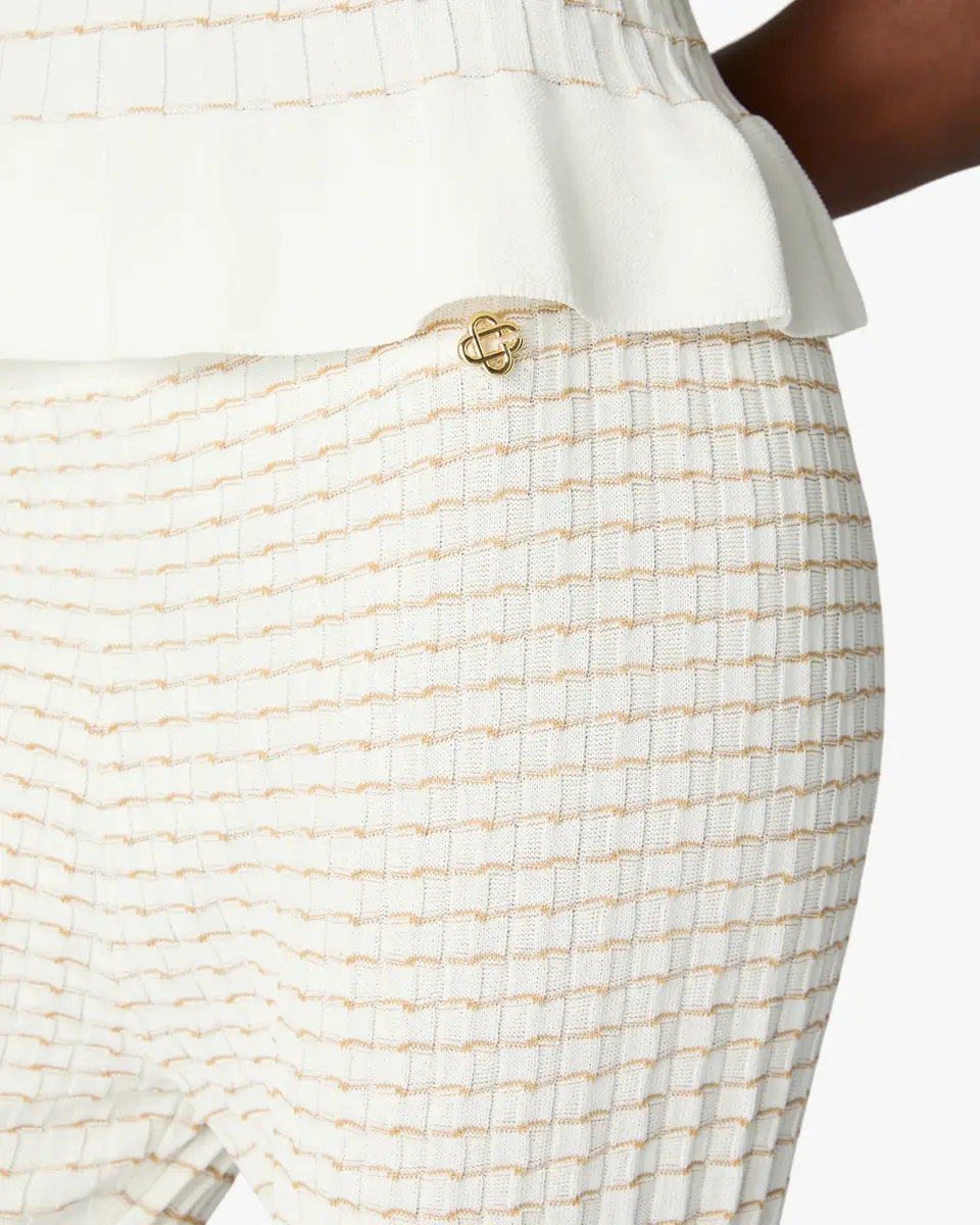 Casablanca White Pleated Mosaic Pants | Thumbnail 5 Casablanca White Pleated Mosaic Pants | Thumbnail 5