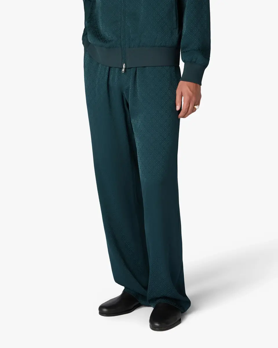 Casablanca Dark Teal Monogram Trousers | Thumbnail 4 Casablanca Dark Teal Monogram Trousers | Thumbnail 4