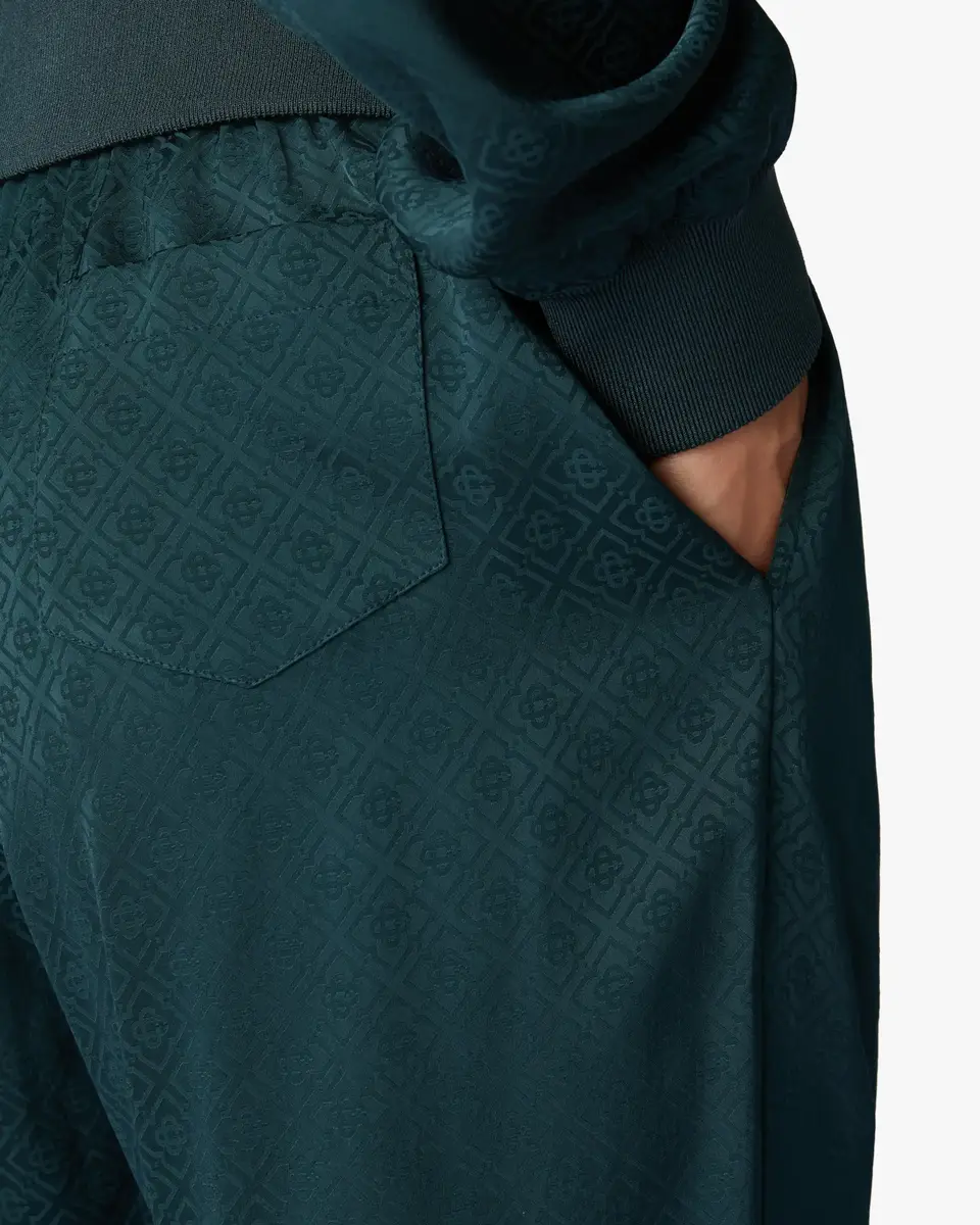 Casablanca Dark Teal Monogram Trousers | Thumbnail 5 Casablanca Dark Teal Monogram Trousers | Thumbnail 5