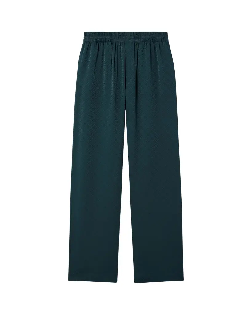 Dark Teal Monogram Trousers Dark Teal Monogram Trousers
