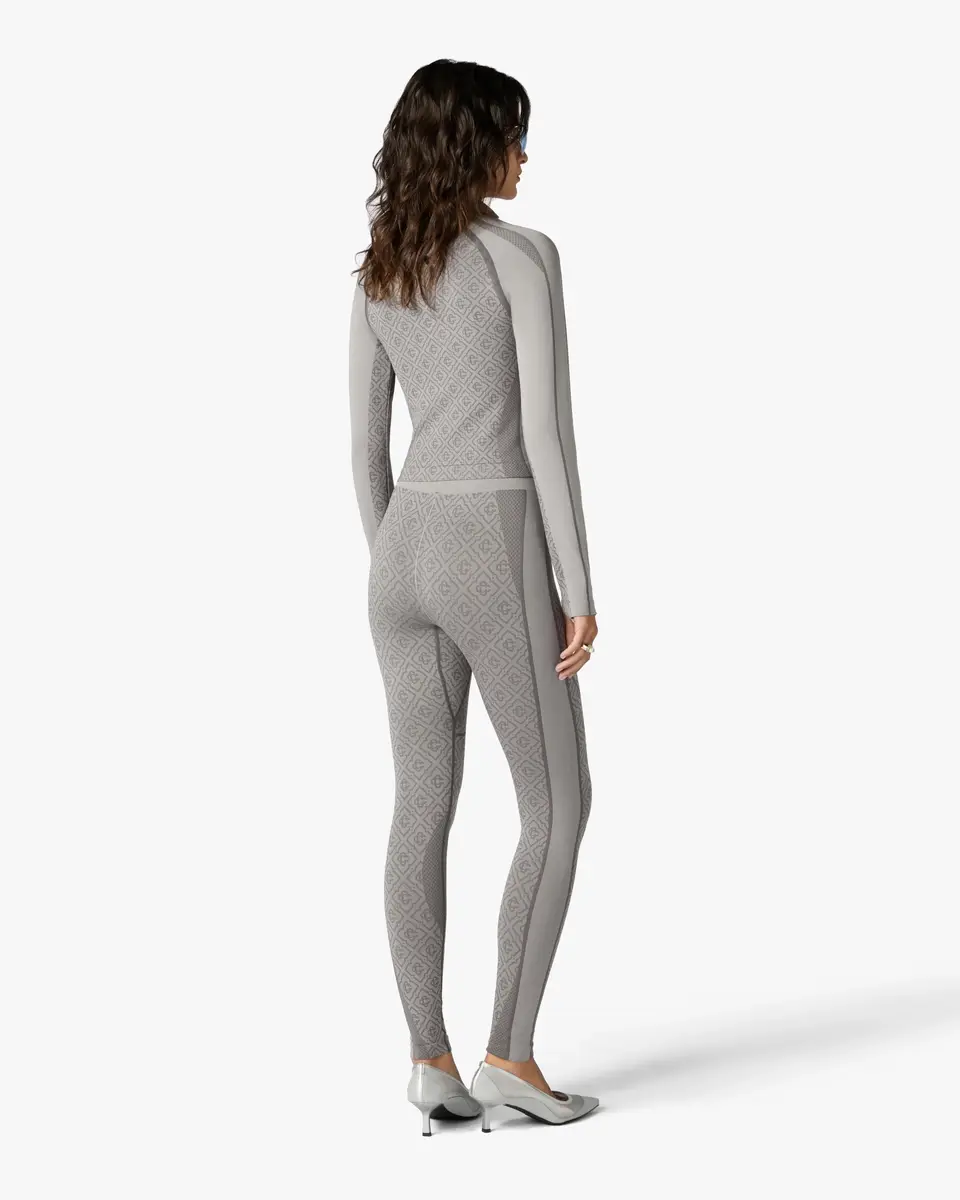Casablanca Light Grey Seamless Monogram Leggings | Thumbnail 3 Casablanca Light Grey Seamless Monogram Leggings | Thumbnail 3