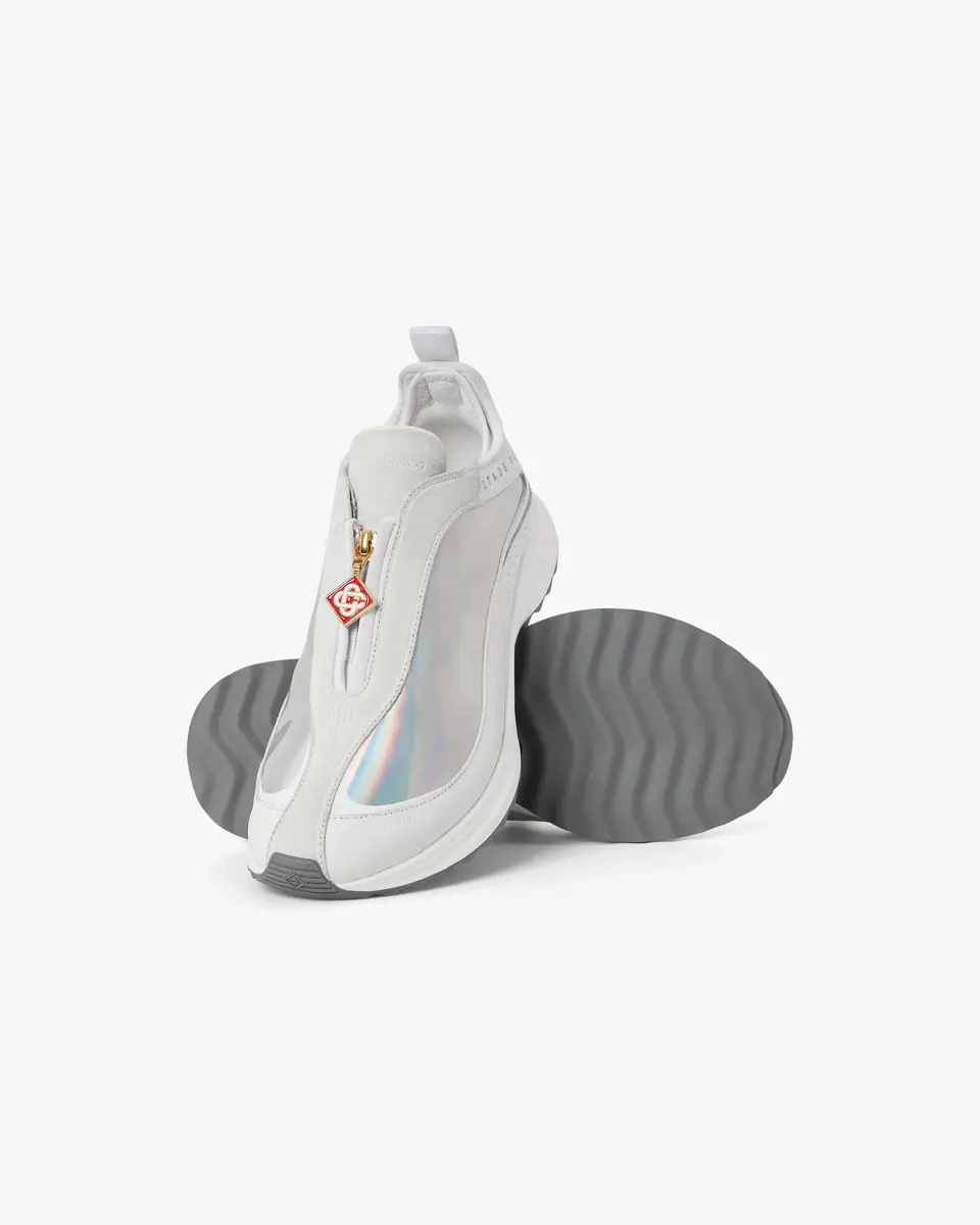 Casablanca White & Silver Stade Zip Sneaker | Thumbnail 3 Casablanca White & Silver Stade Zip Sneaker | Thumbnail 3