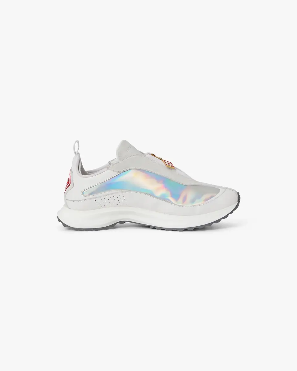 Casablanca White & Silver Stade Zip Sneaker | Thumbnail 5 Casablanca White & Silver Stade Zip Sneaker | Thumbnail 5