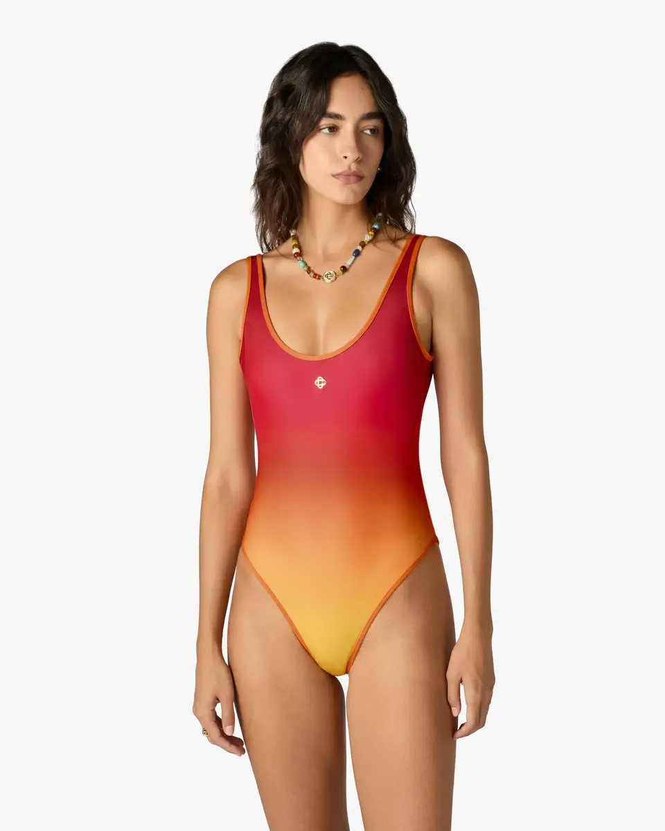 Casablanca Red & Orange Gradient Printed Swimsuit | Thumbnail 2 Casablanca Red & Orange Gradient Printed Swimsuit | Thumbnail 2