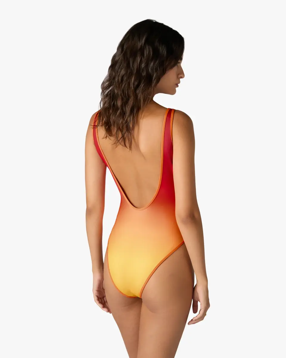 Casablanca Red & Orange Gradient Printed Swimsuit | Thumbnail 3 Casablanca Red & Orange Gradient Printed Swimsuit | Thumbnail 3