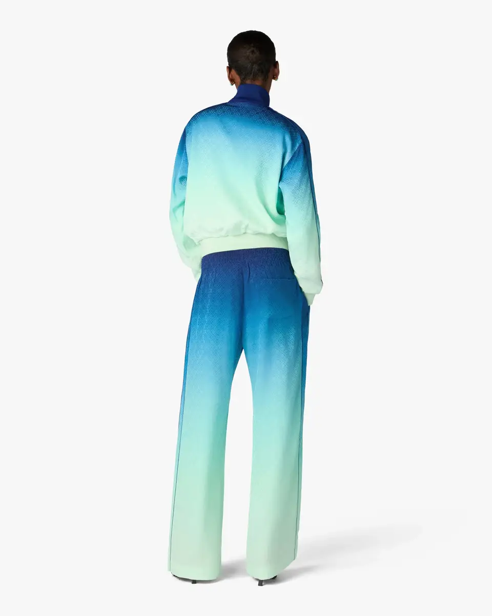 Casablanca Blue & Green Gradient Monogram Jacquard Trousers | Thumbnail 3 Casablanca Blue & Green Gradient Monogram Jacquard Trousers | Thumbnail 3