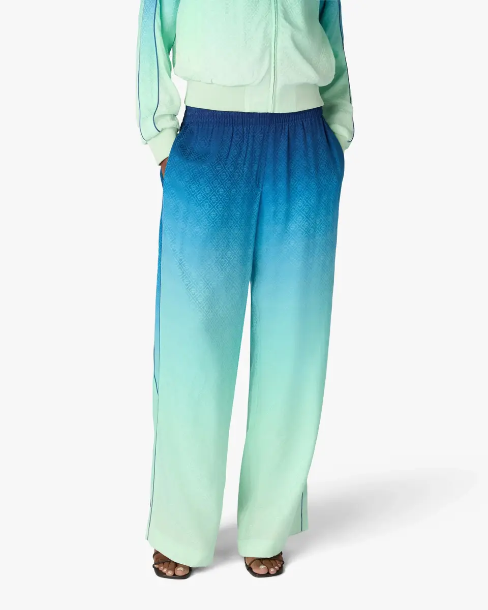 Casablanca Blue & Green Gradient Monogram Jacquard Trousers | Thumbnail 4 Casablanca Blue & Green Gradient Monogram Jacquard Trousers | Thumbnail 4