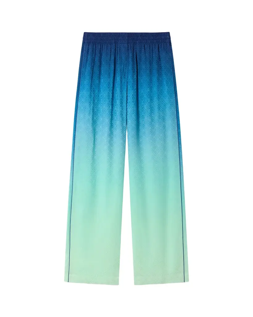 Casablanca Blue & Green Gradient Monogram Jacquard Trousers