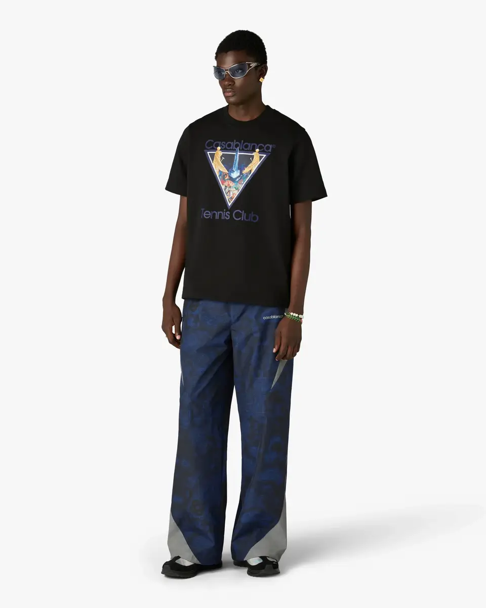 Casablanca Black Monde Perdu Tennis Club Icon Short Sleeve T-Shirt | Thumbnail 2