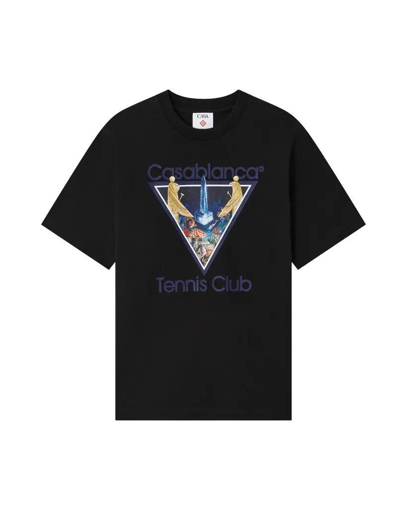 Black Monde Perdu Tennis Club Icon Short Sleeve T-Shirt Black Monde Perdu Tennis Club Icon Short Sleeve T-Shirt