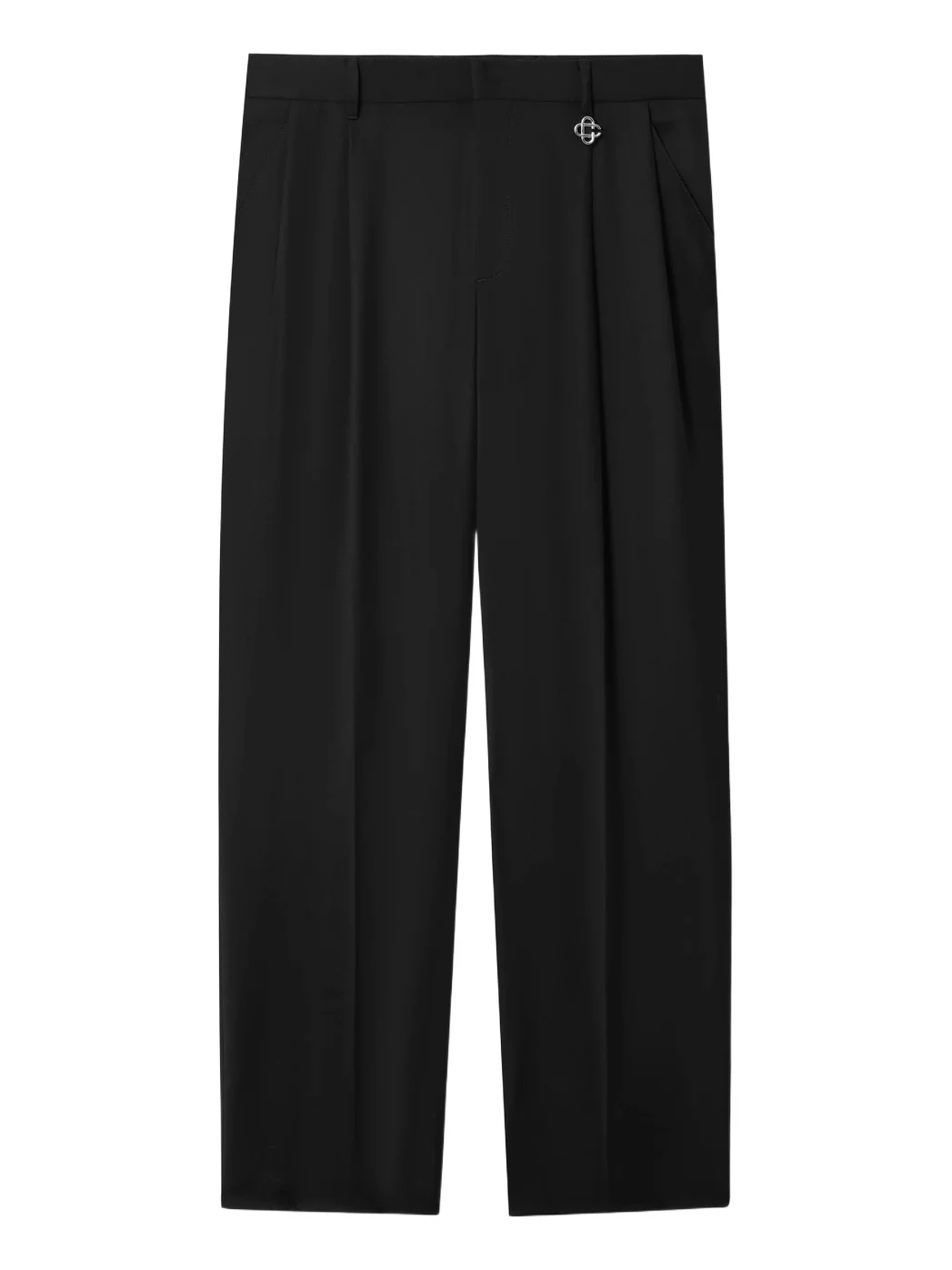 Casablanca Black Pleated Straight Leg Trousers