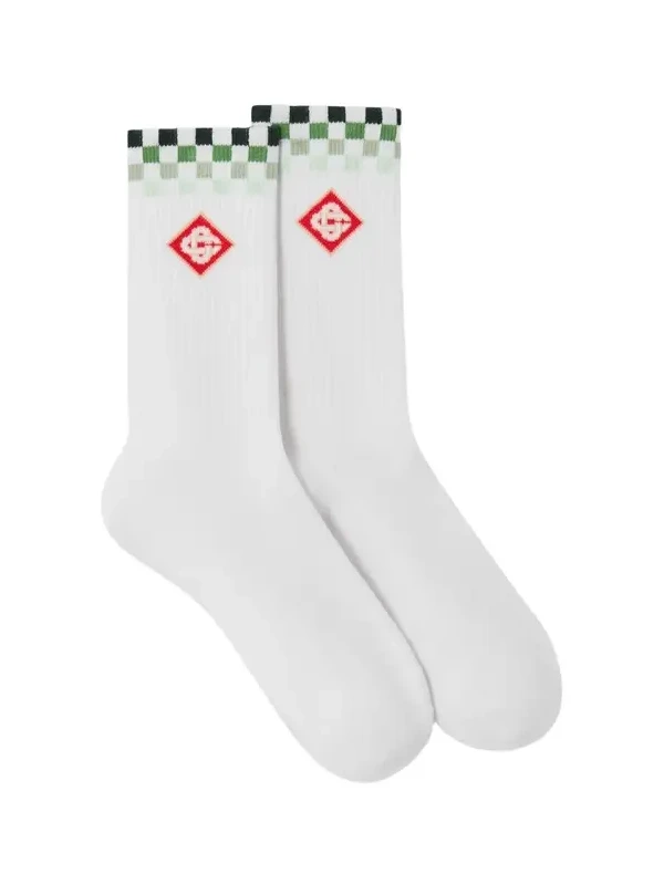 Green Checkers Crew Socks Green Checkers Crew Socks