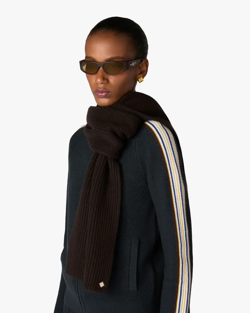 Casablanca Brown Classic Wool Scarf | Thumbnail 2 Casablanca Brown Classic Wool Scarf | Thumbnail 2