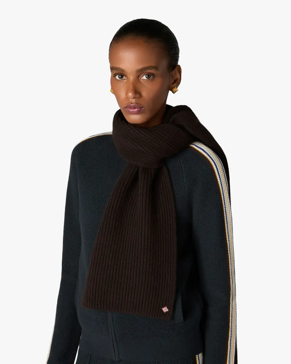 Casablanca Brown Classic Wool Scarf | Thumbnail 3 Casablanca Brown Classic Wool Scarf | Thumbnail 3