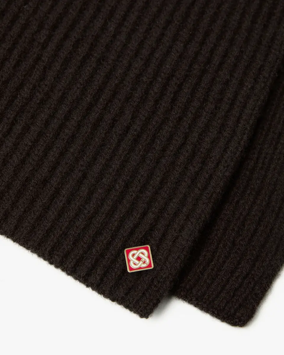 Casablanca Brown Classic Wool Scarf | Thumbnail 4 Casablanca Brown Classic Wool Scarf | Thumbnail 4