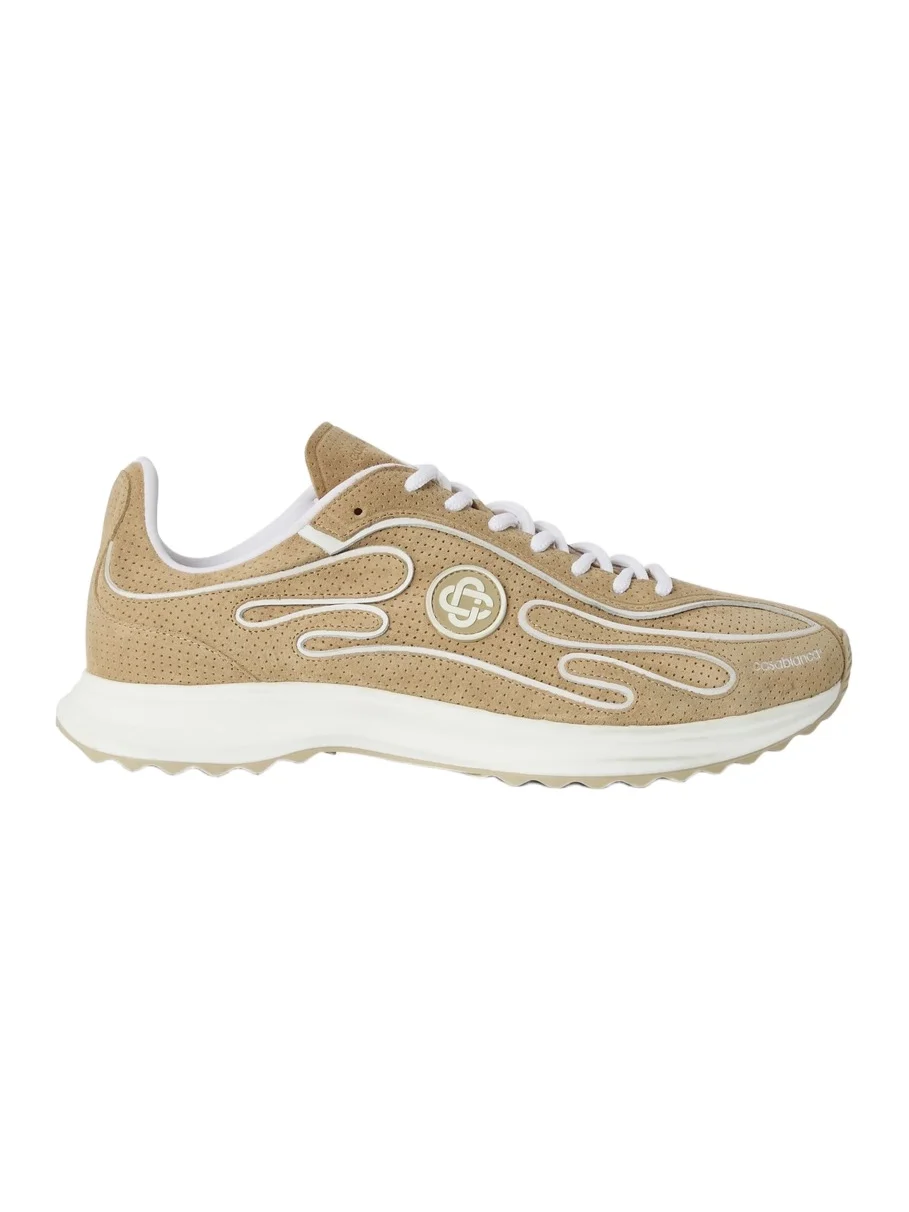 Casablanca Beige Suede Stade Sneaker