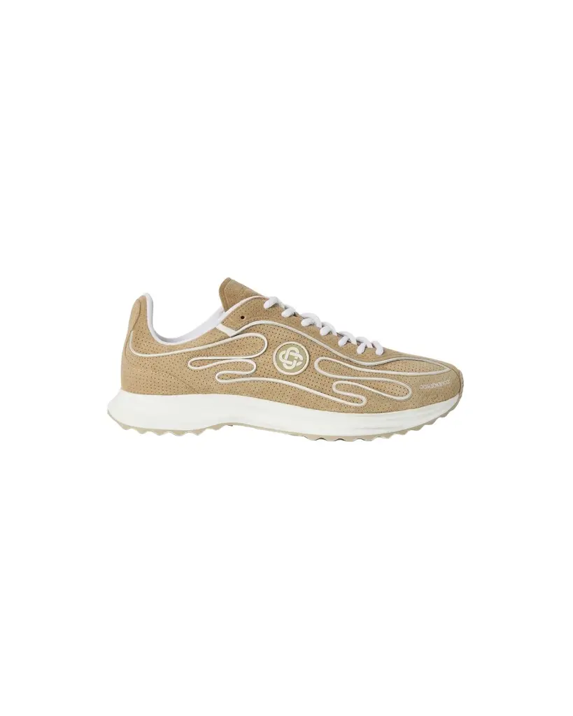 Casablanca Beige Suede Stade Sneaker