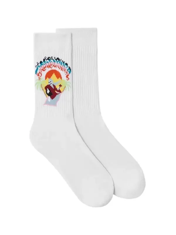 White Eveil Ancestral Crew Socks White Eveil Ancestral Crew Socks