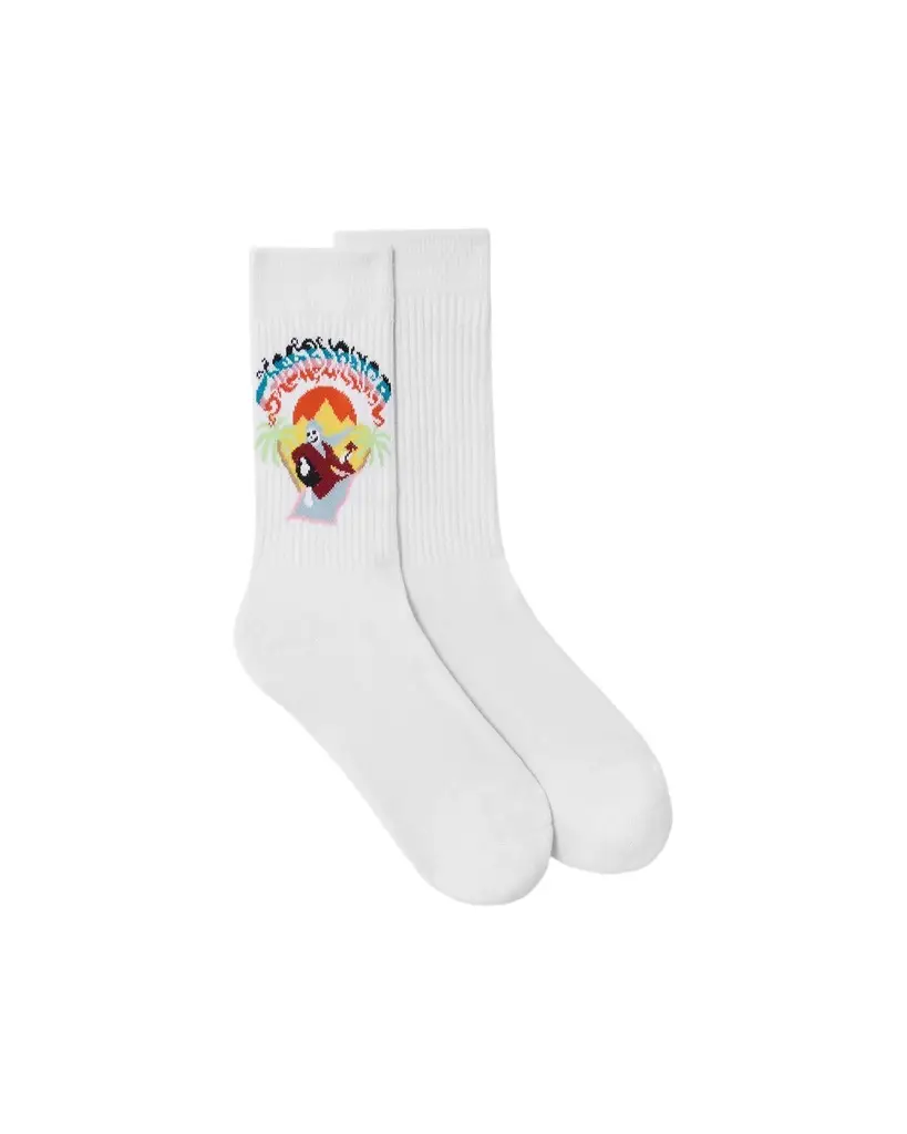 White Eveil Ancestral Crew Socks