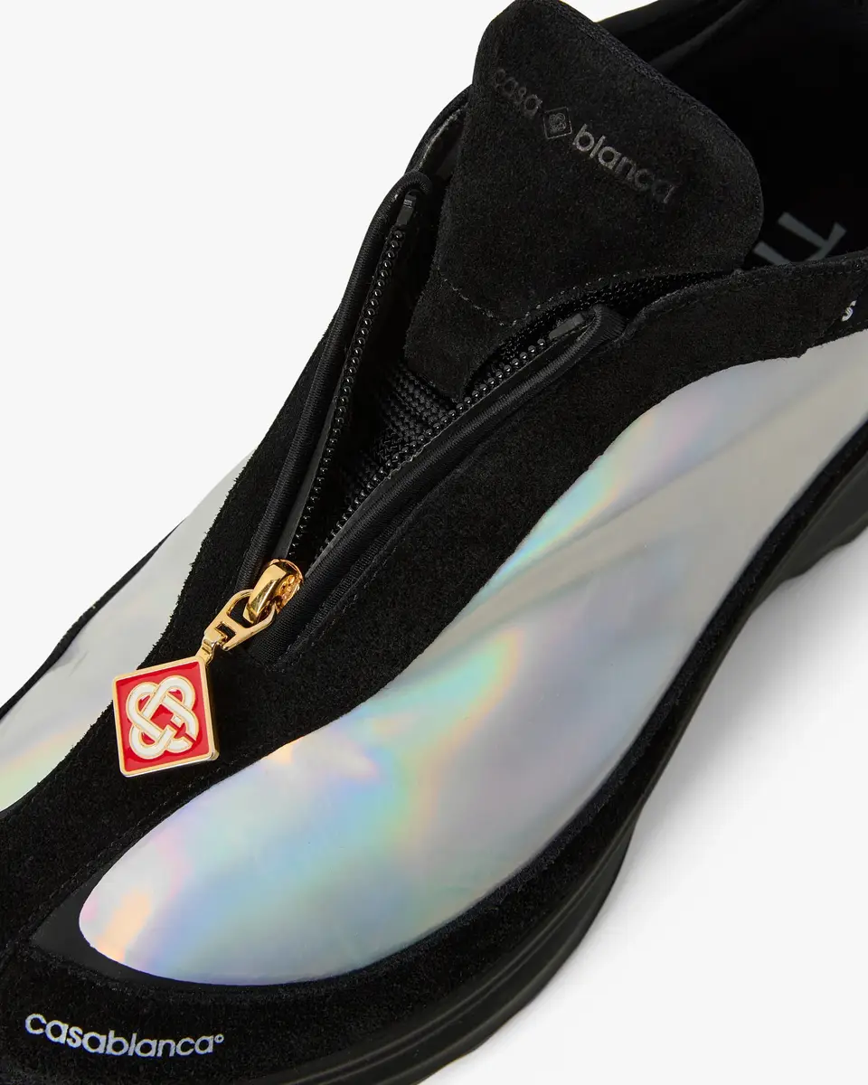 Casablanca Black & Silver Stade Zip Sneaker | Thumbnail 4 Casablanca Black & Silver Stade Zip Sneaker | Thumbnail 4