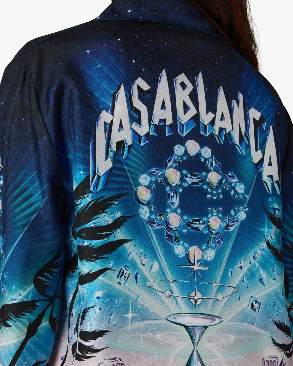 Casablanca Crystal Alchemy Long Sleeve Silk Twill Shirt | Thumbnail 6 Casablanca Crystal Alchemy Long Sleeve Silk Twill Shirt | Thumbnail 6