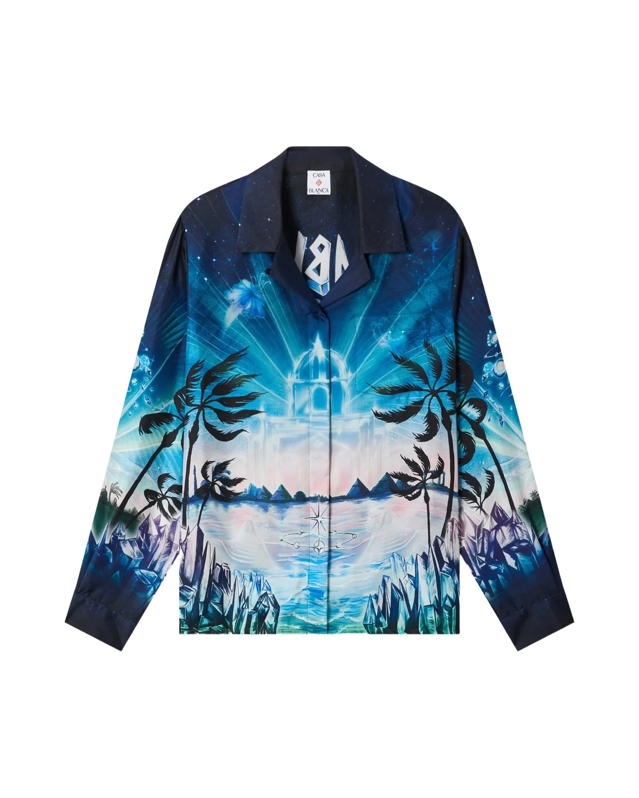 Crystal Alchemy Long Sleeve Silk Twill Shirt