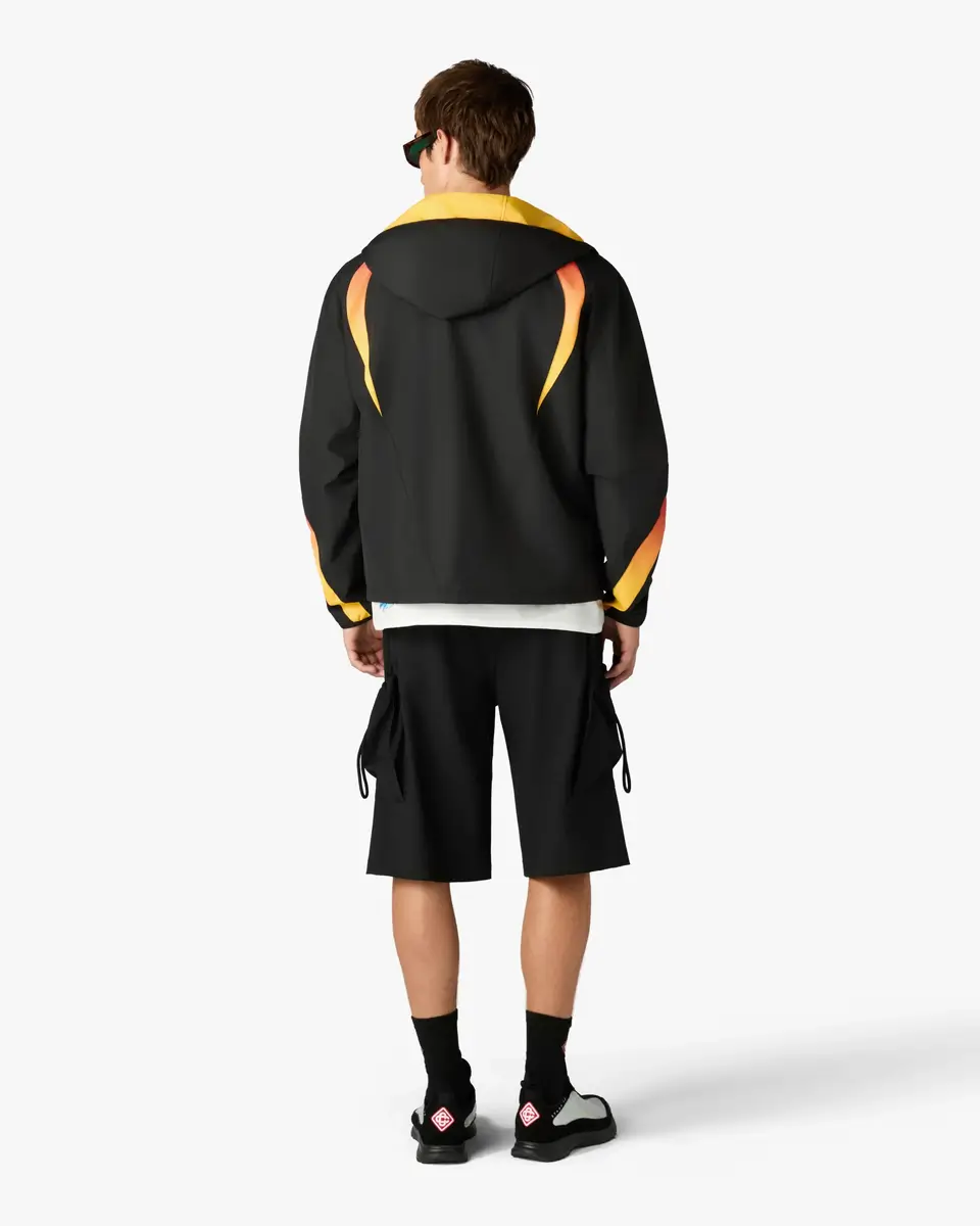 Casablanca Black & Orange Gradient Zip-Up Hooded Jacket | Thumbnail 3 Casablanca Black & Orange Gradient Zip-Up Hooded Jacket | Thumbnail 3