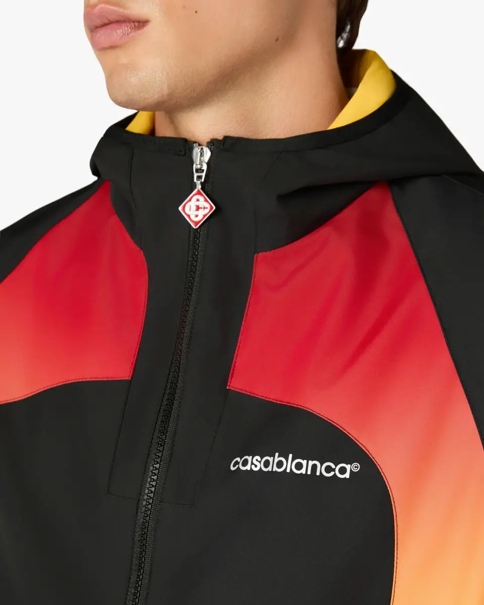 Casablanca Black & Orange Gradient Zip-Up Hooded Jacket | Thumbnail 5 Casablanca Black & Orange Gradient Zip-Up Hooded Jacket | Thumbnail 5