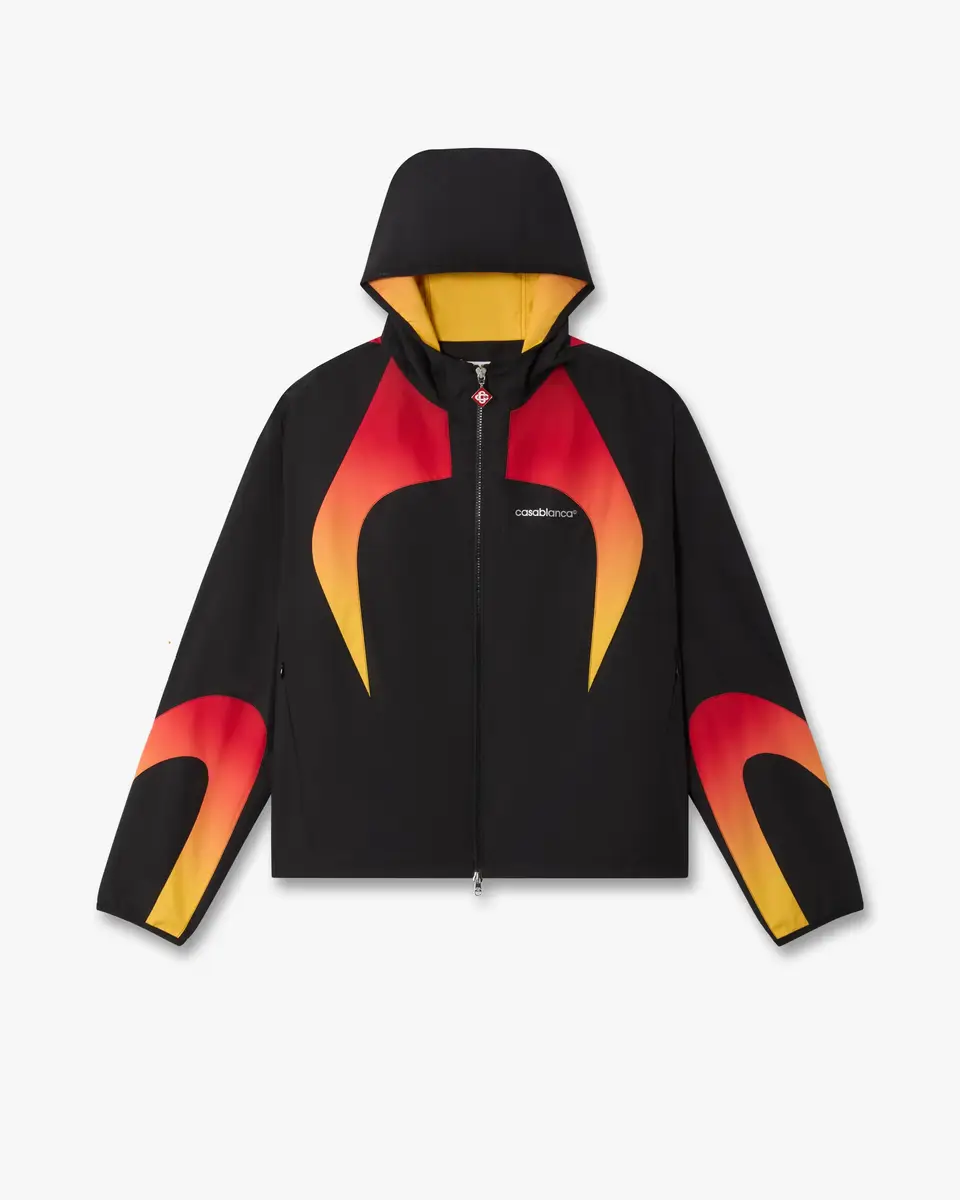 Casablanca Black & Orange Gradient Zip-Up Hooded Jacket | Thumbnail 6 Casablanca Black & Orange Gradient Zip-Up Hooded Jacket | Thumbnail 6
