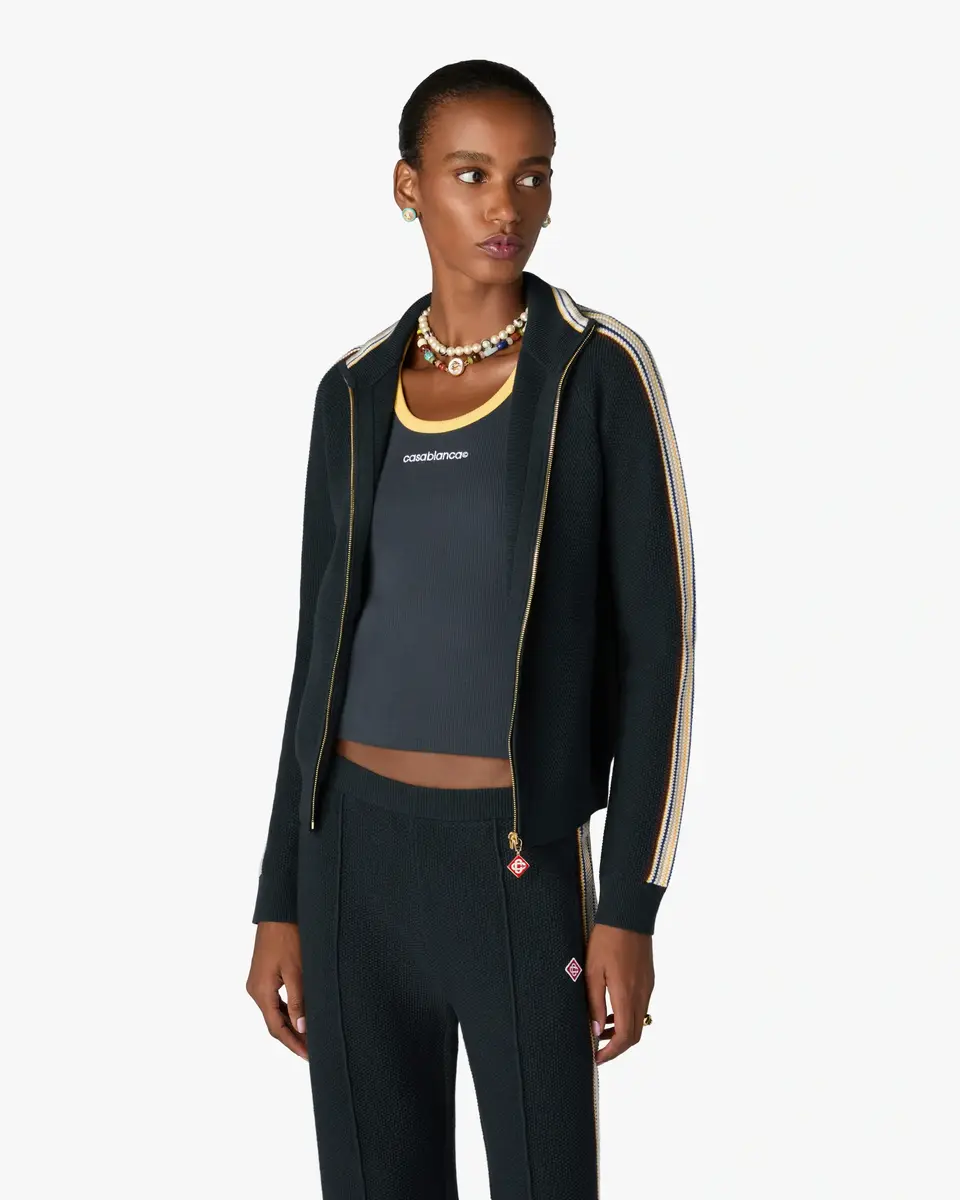 Casablanca Café Culture Wool Track Jacket | Thumbnail 4 Casablanca Café Culture Wool Track Jacket | Thumbnail 4