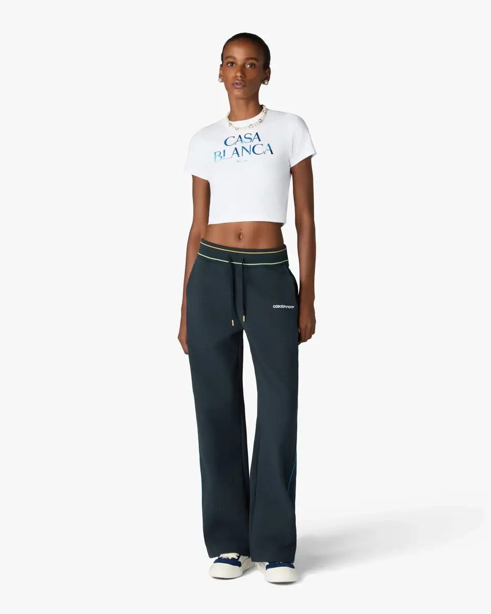 Casablanca White Meduse Stacked Logo Cropped Baby T-Shirt | Thumbnail 2 Casablanca White Meduse Stacked Logo Cropped Baby T-Shirt | Thumbnail 2