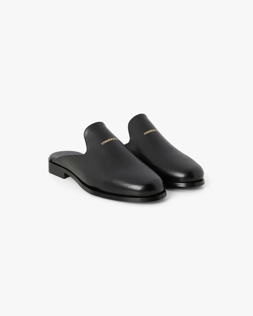 Casablanca Black Leather Loafer Mule | Thumbnail 3 Casablanca Black Leather Loafer Mule | Thumbnail 3