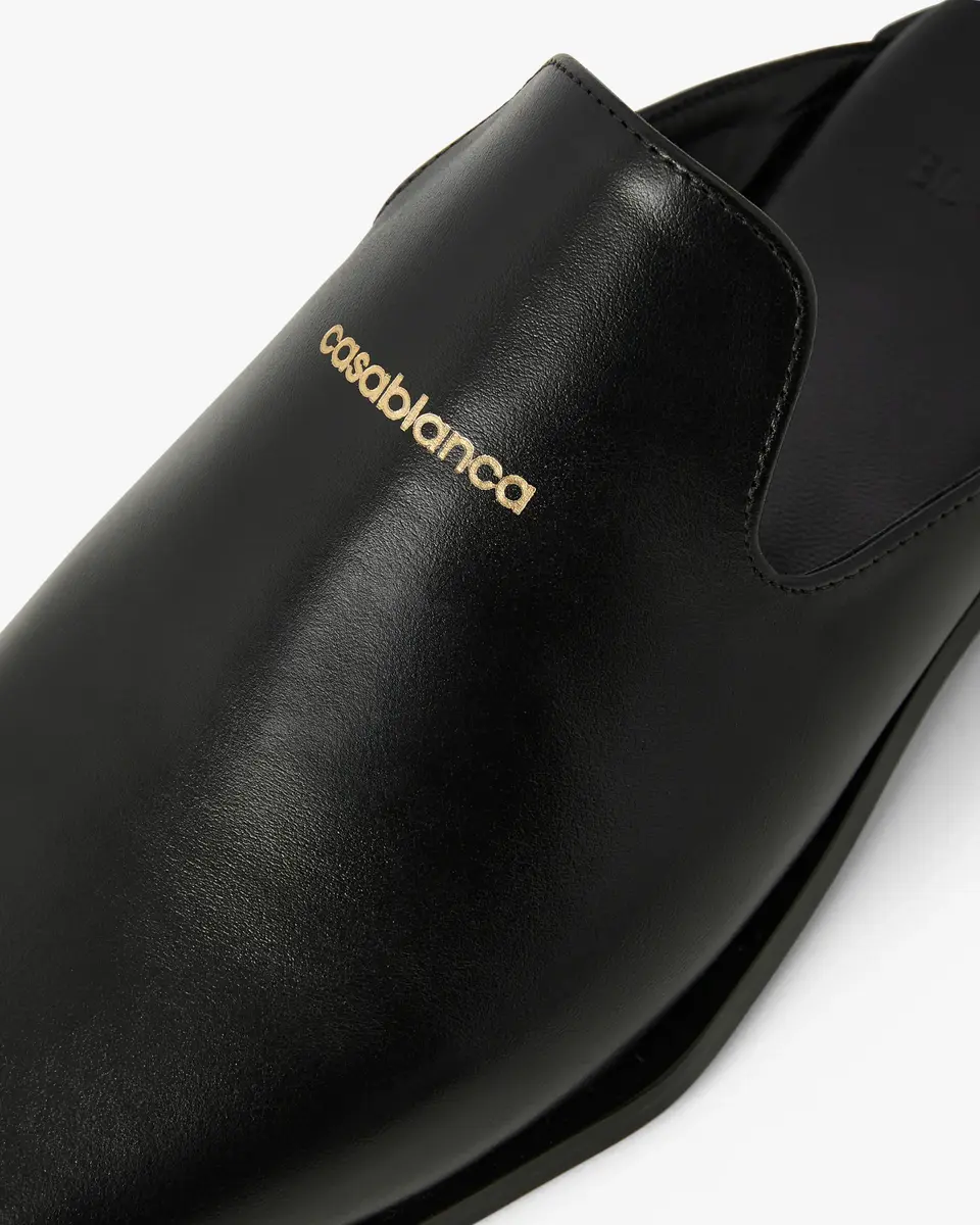 Casablanca Black Leather Loafer Mule | Thumbnail 5 Casablanca Black Leather Loafer Mule | Thumbnail 5