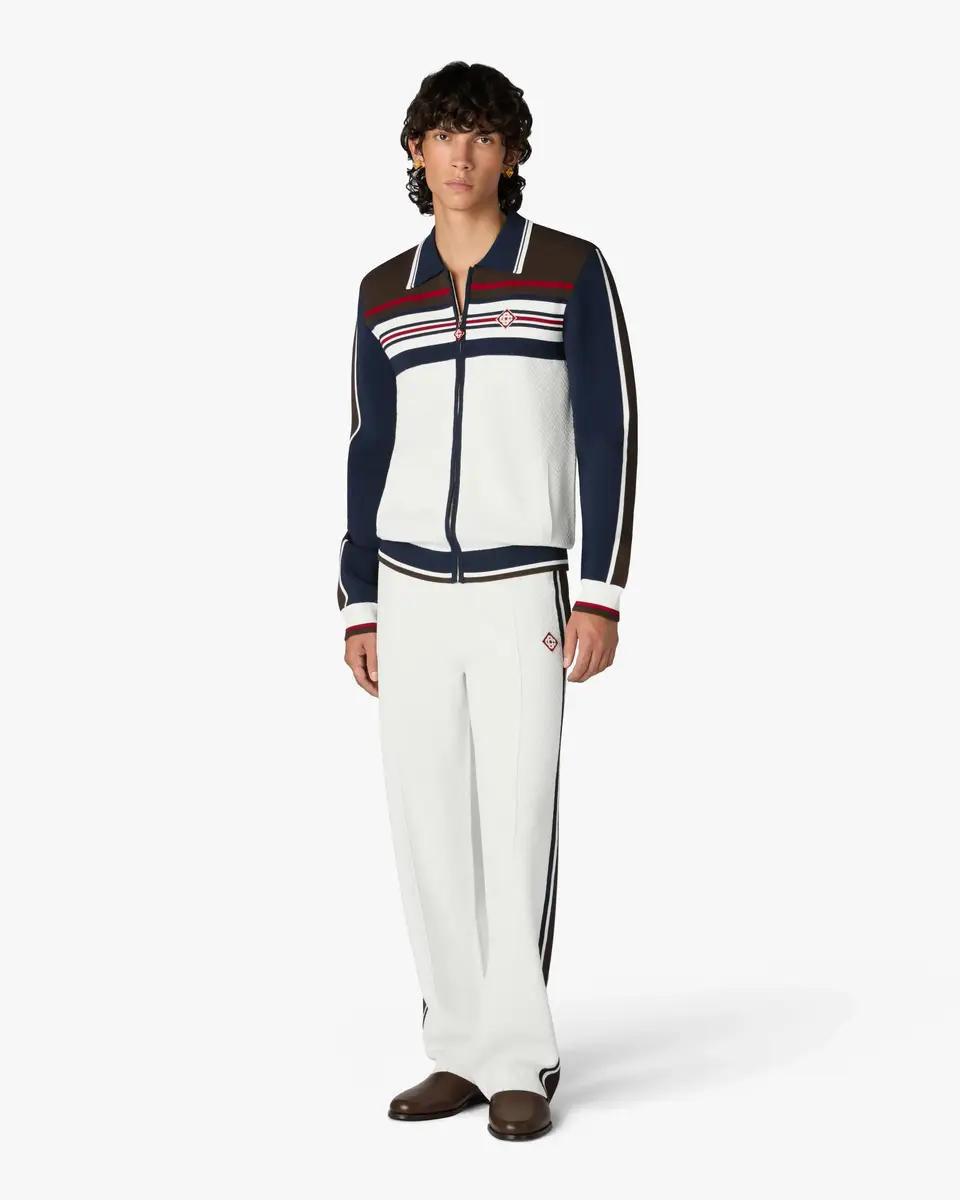 Casablanca Café Culture Stripe Track Jacket in Brown | Thumbnail 2 Casablanca Café Culture Stripe Track Jacket in Brown | Thumbnail 2