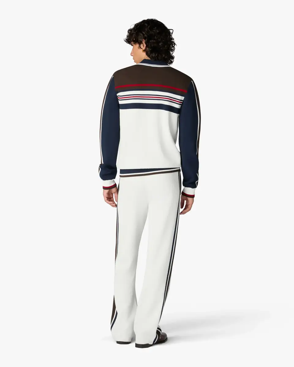 Casablanca Café Culture Stripe Track Jacket in Brown | Thumbnail 3 Casablanca Café Culture Stripe Track Jacket in Brown | Thumbnail 3