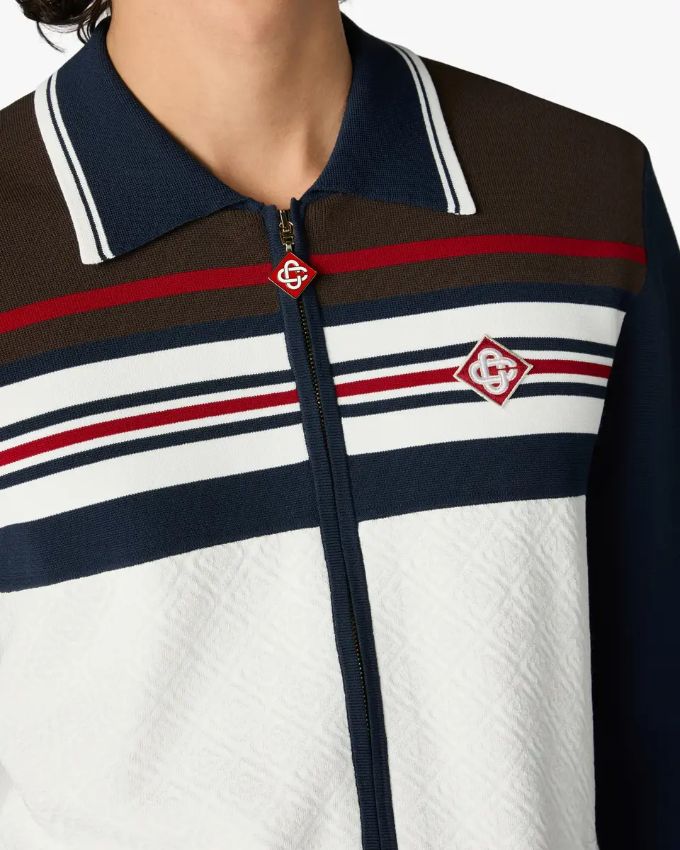 Casablanca Café Culture Stripe Track Jacket in Brown | Thumbnail 5 Casablanca Café Culture Stripe Track Jacket in Brown | Thumbnail 5