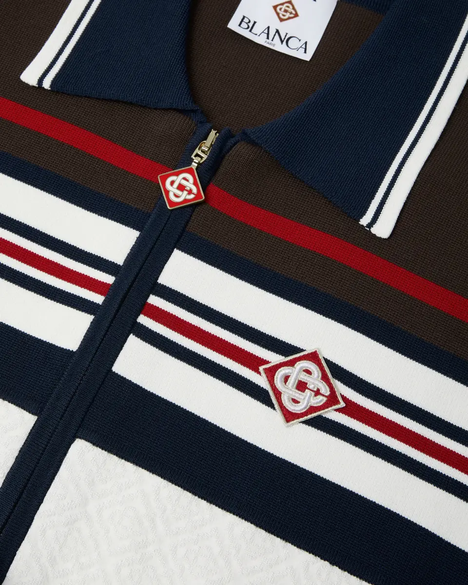 Casablanca Café Culture Stripe Track Jacket in Brown | Thumbnail 6 Casablanca Café Culture Stripe Track Jacket in Brown | Thumbnail 6