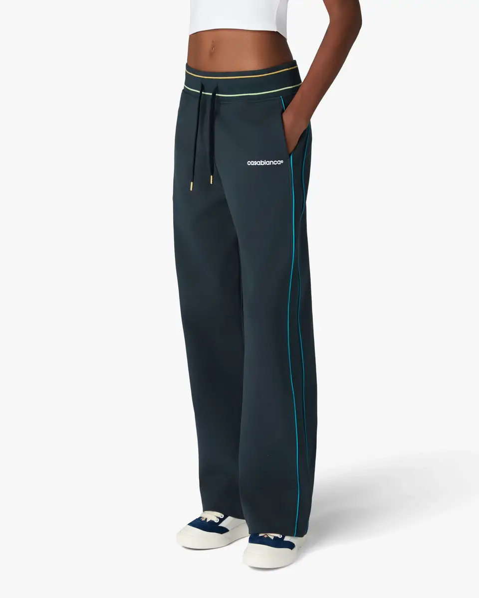 Casablanca Navy Low-Rise Punto Joggers with Contrast Piping | Thumbnail 4 Casablanca Navy Low-Rise Punto Joggers with Contrast Piping | Thumbnail 4