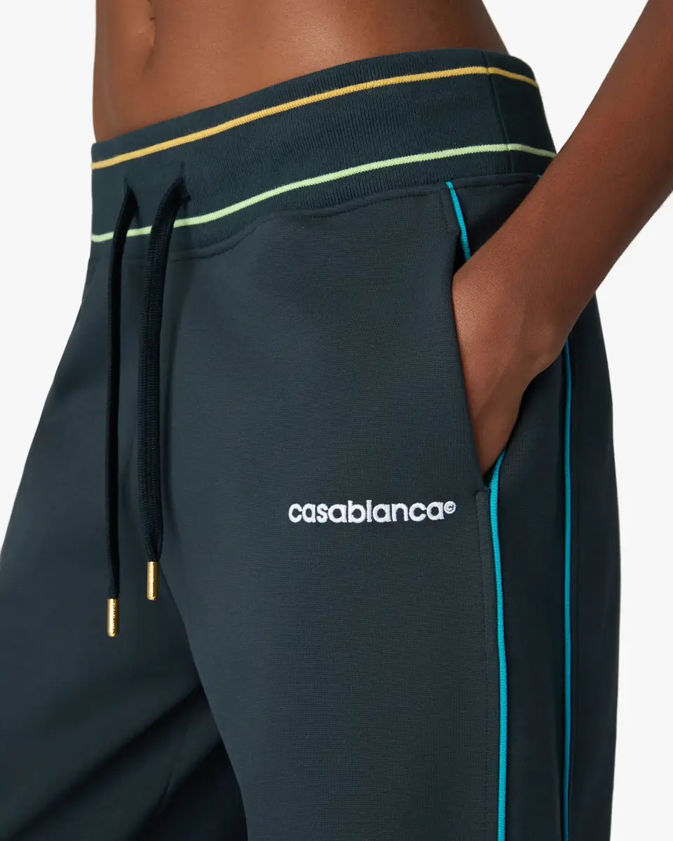 Casablanca Navy Low-Rise Punto Joggers with Contrast Piping | Thumbnail 5 Casablanca Navy Low-Rise Punto Joggers with Contrast Piping | Thumbnail 5