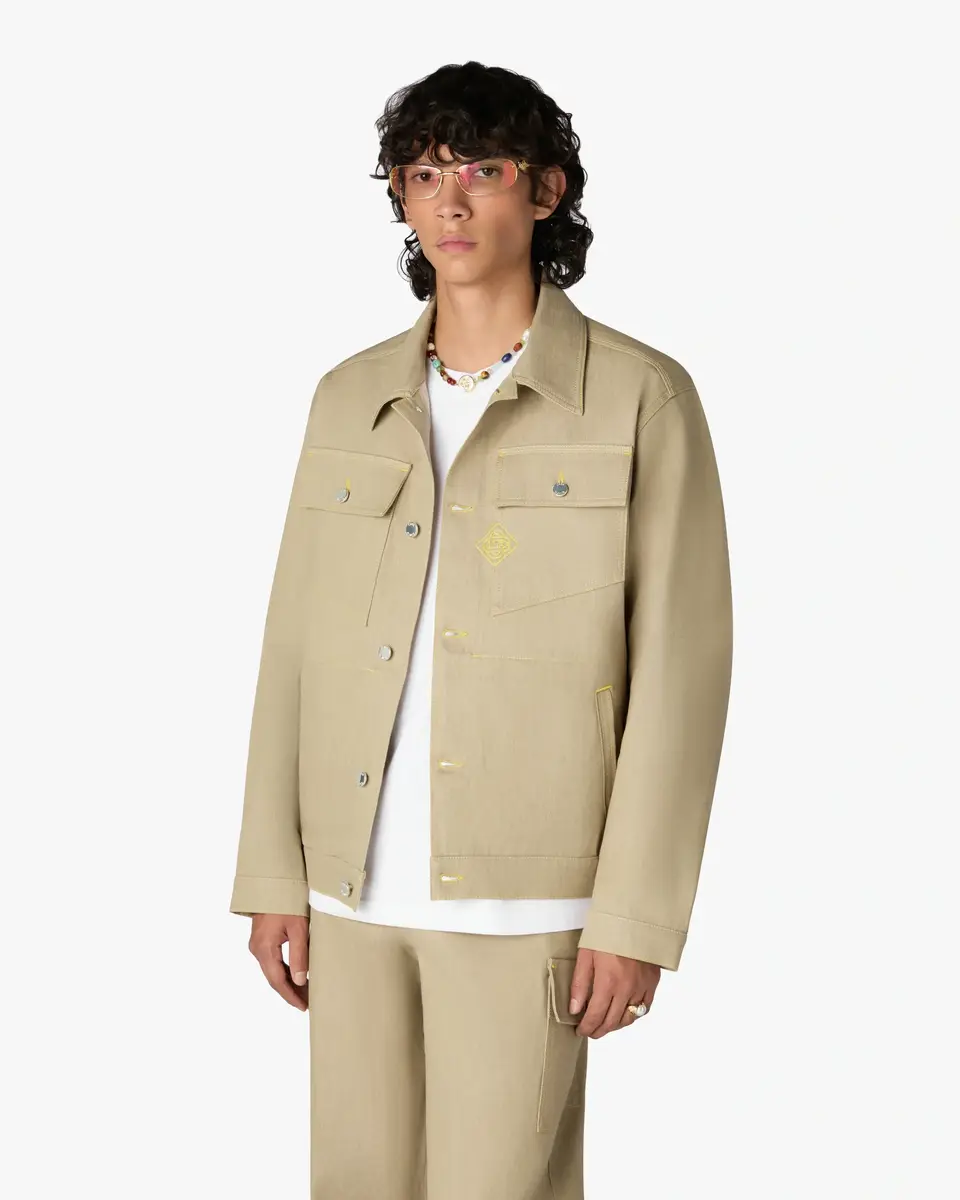 Casablanca Beige Desert Canvas Denim Jacket | Thumbnail 4 Casablanca Beige Desert Canvas Denim Jacket | Thumbnail 4