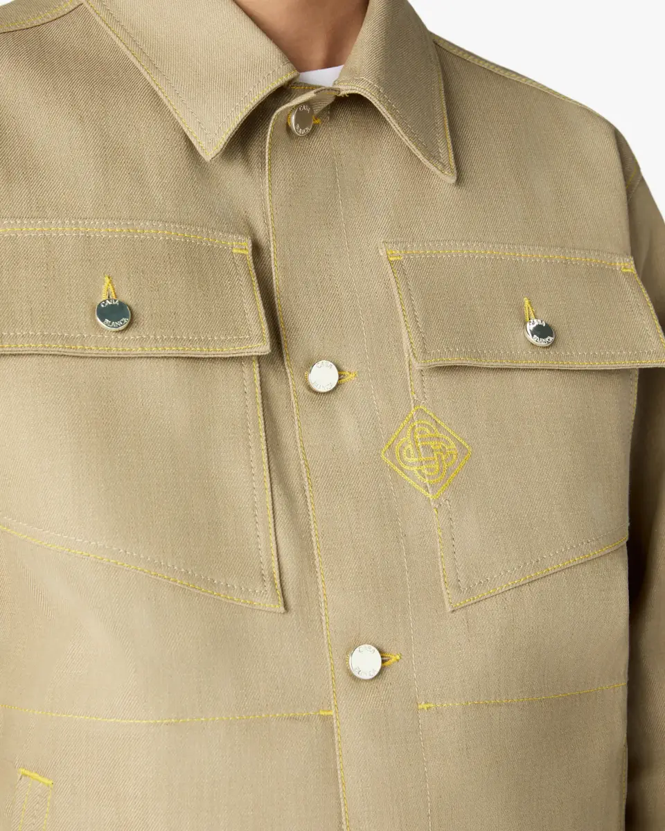 Casablanca Beige Desert Canvas Denim Jacket | Thumbnail 5 Casablanca Beige Desert Canvas Denim Jacket | Thumbnail 5