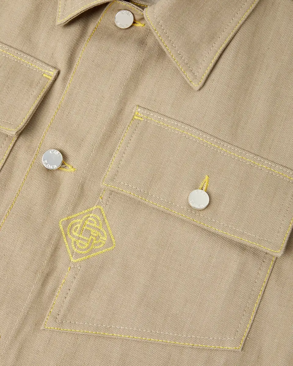 Casablanca Beige Desert Canvas Denim Jacket | Thumbnail 7 Casablanca Beige Desert Canvas Denim Jacket | Thumbnail 7