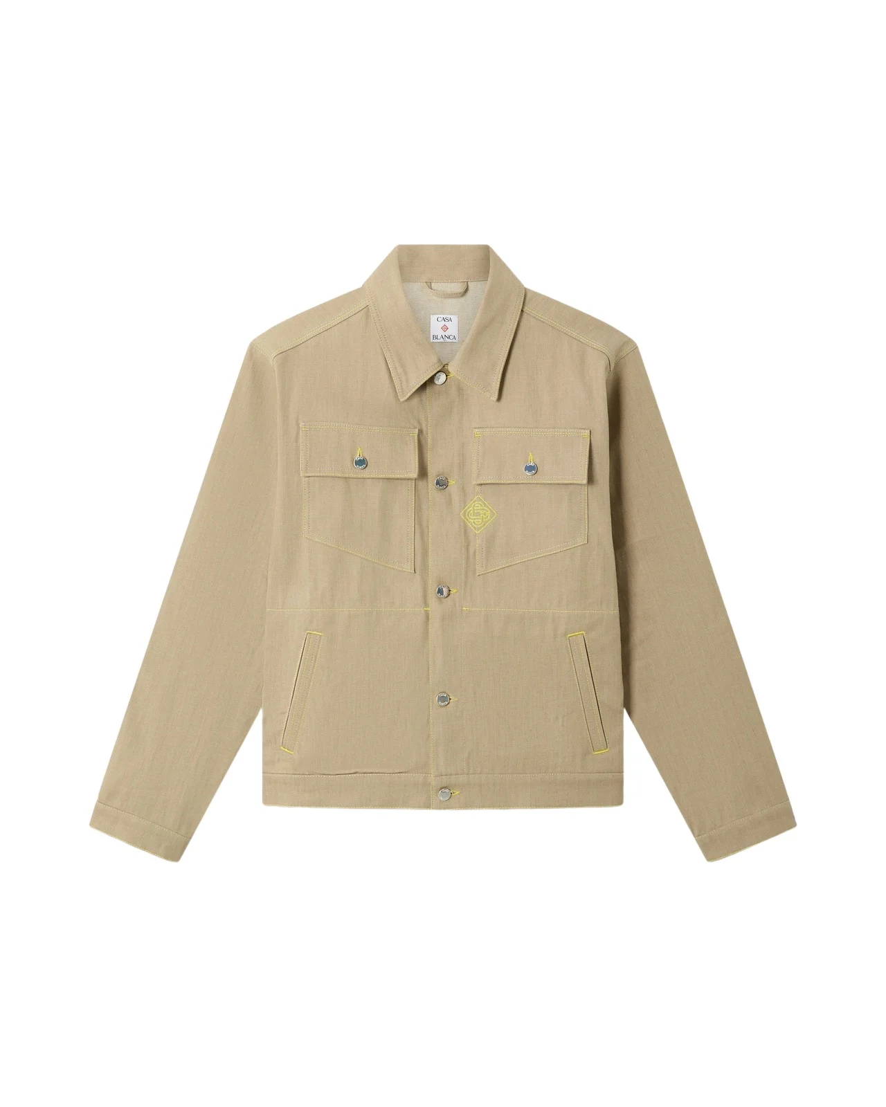 Casablanca Beige Desert Canvas Denim Jacket