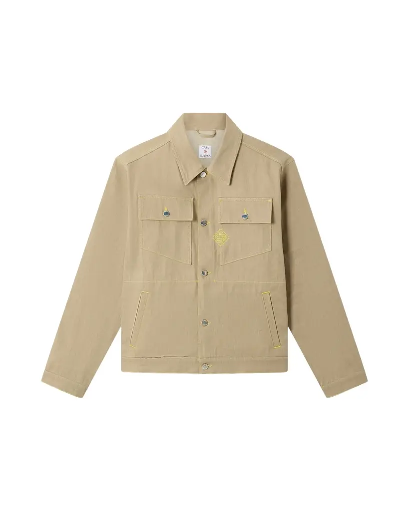 Casablanca Beige Desert Canvas Denim Jacket