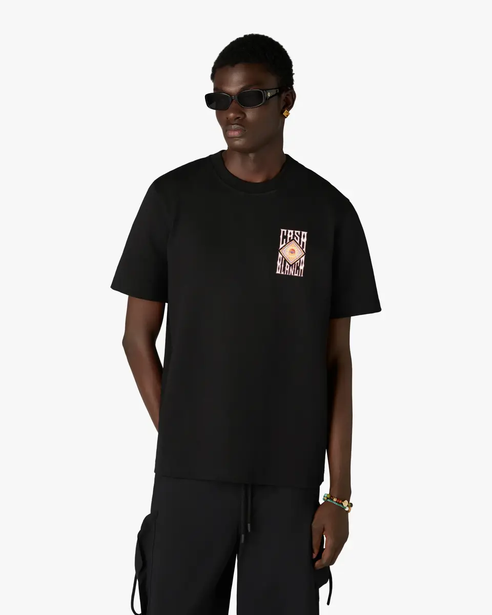Casablanca Black Hermons Mirage Short Sleeve T-Shirt | Thumbnail 4 Casablanca Black Hermons Mirage Short Sleeve T-Shirt | Thumbnail 4