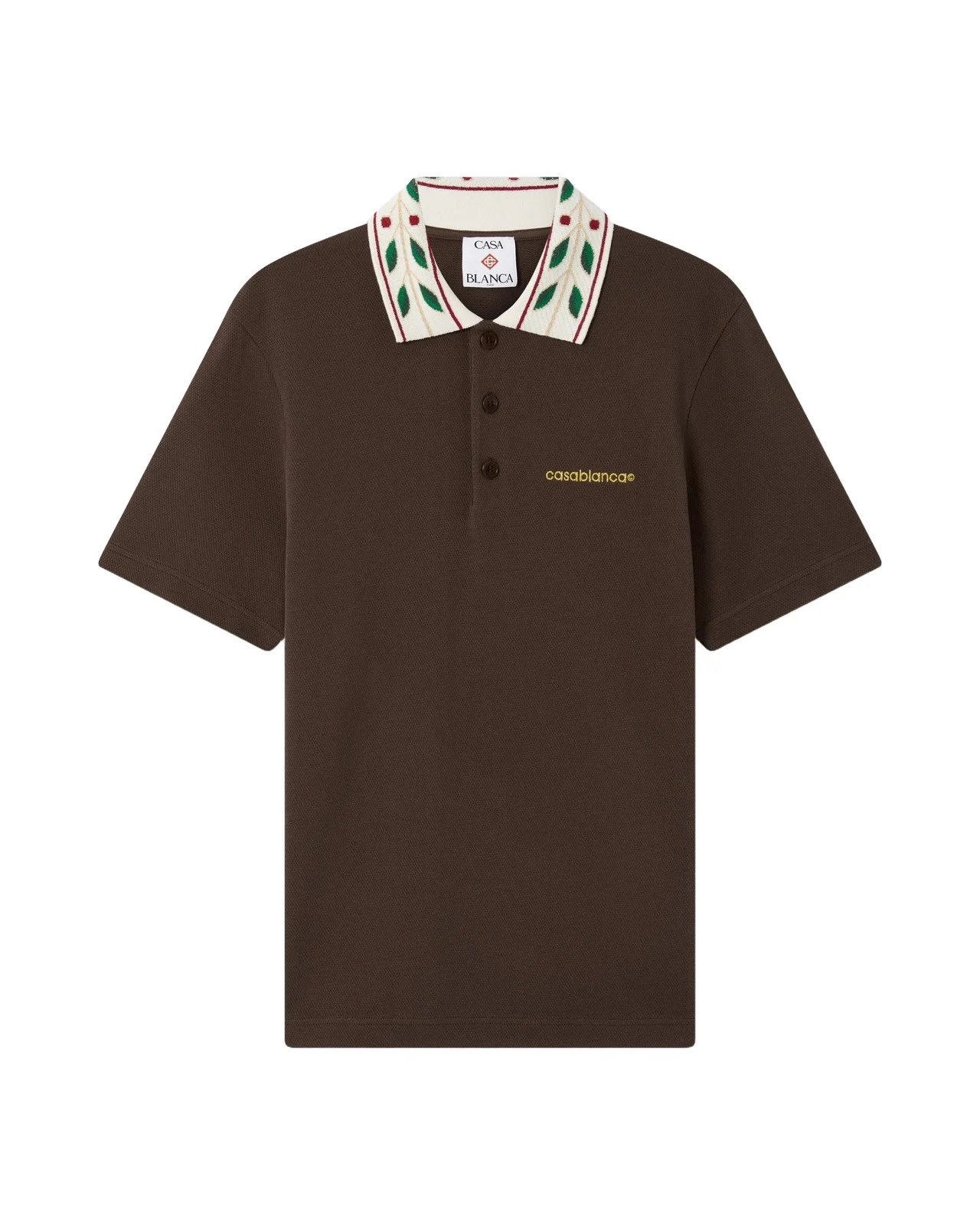 Brown Laurel Pique Short Sleeve Polo Shirt Brown Laurel Pique Short Sleeve Polo Shirt