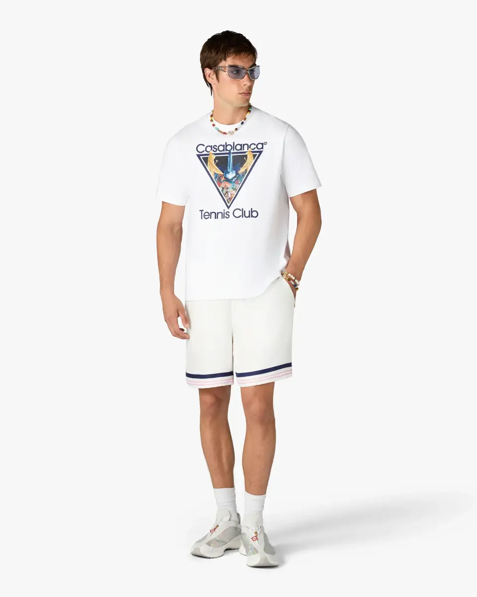 Casablanca White Monde Perdu Tennis Club Icon Short Sleeve T-Shirt | Thumbnail 2