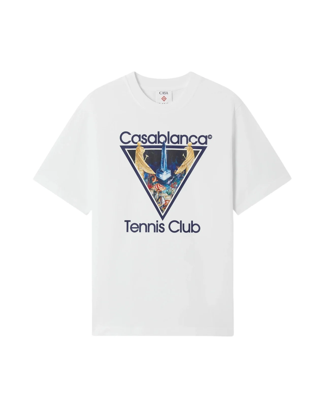 Casablanca White Monde Perdu Tennis Club Icon Short Sleeve T-Shirt